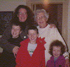 Monica, Aunt Helen, Duncan, Tote, and Maggie