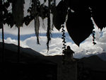Offerings hung from trees around Muktinath temple.  Muk