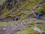 Heading down Carrauntuohill - in a second, we will be rock climbing
