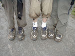 Muddy feet at the end of the day